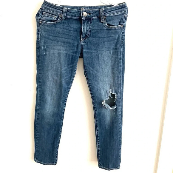 KUT FROM THE KLOTH Distressed Skinny Jeans Size 0P - Picture 1 of 6